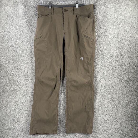 Eddie Bauer First Ascent Pants Mens 34x30 Brown Cargo Outdoor Hiking Casual Pant - Picture 1 of 8